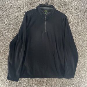 Bass Sweatshirt Adult Medium Black Full Zip Outdoors Polyester‎ Casual Preppy